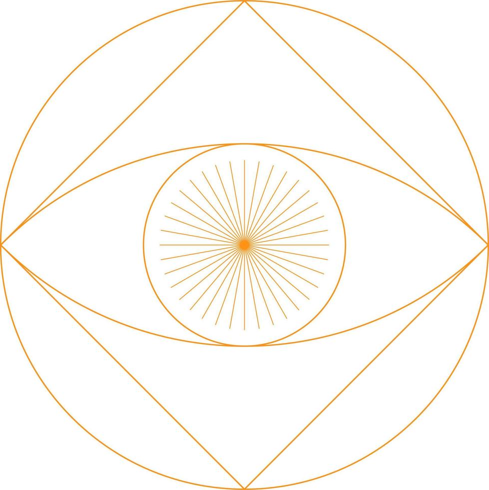 Abstract Sacred Geometry Shape Design Elements. Monoline Mystical Vector Design.