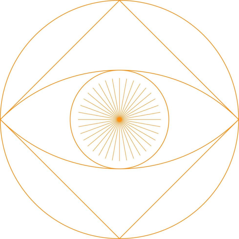 Abstract Sacred Geometry Shape Design Elements. Monoline Mystical Vector Design.