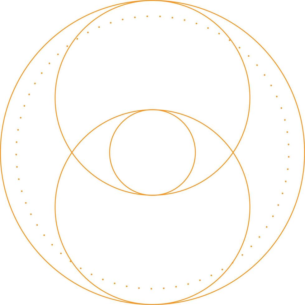 Abstract Sacred Geometry Shape Design Elements. Monoline Mystical Vector Design.