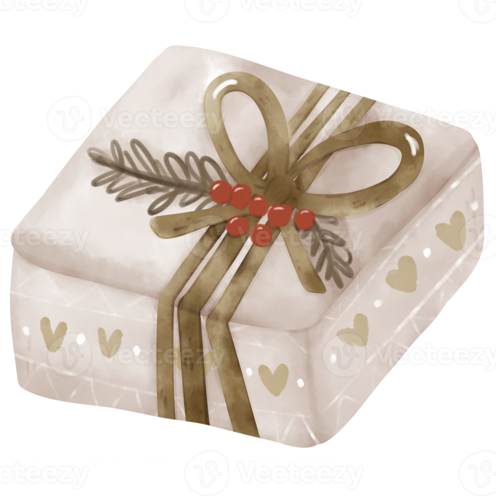 watercolor christmas gift png