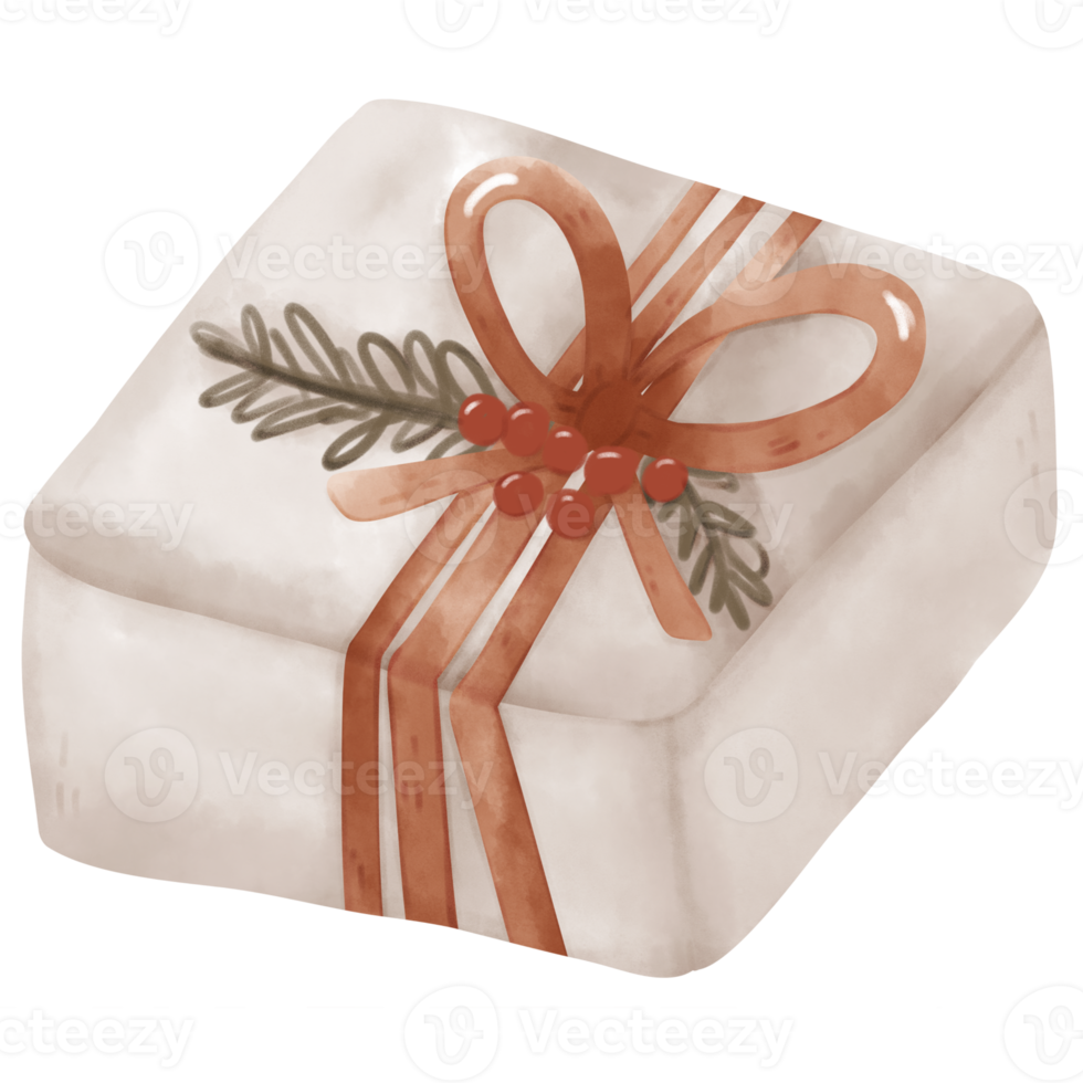 watercolor christmas gift png