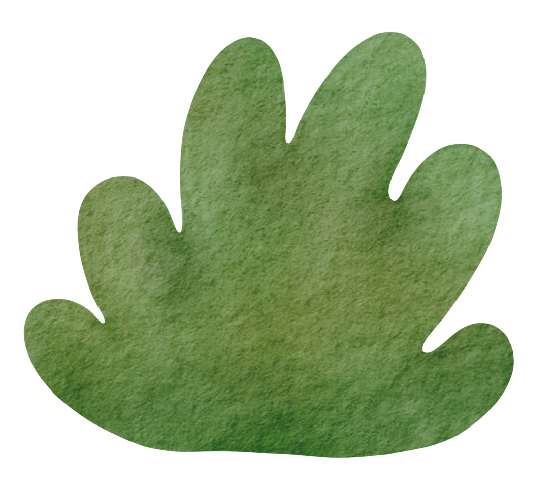 aquarela de folhas verdes png