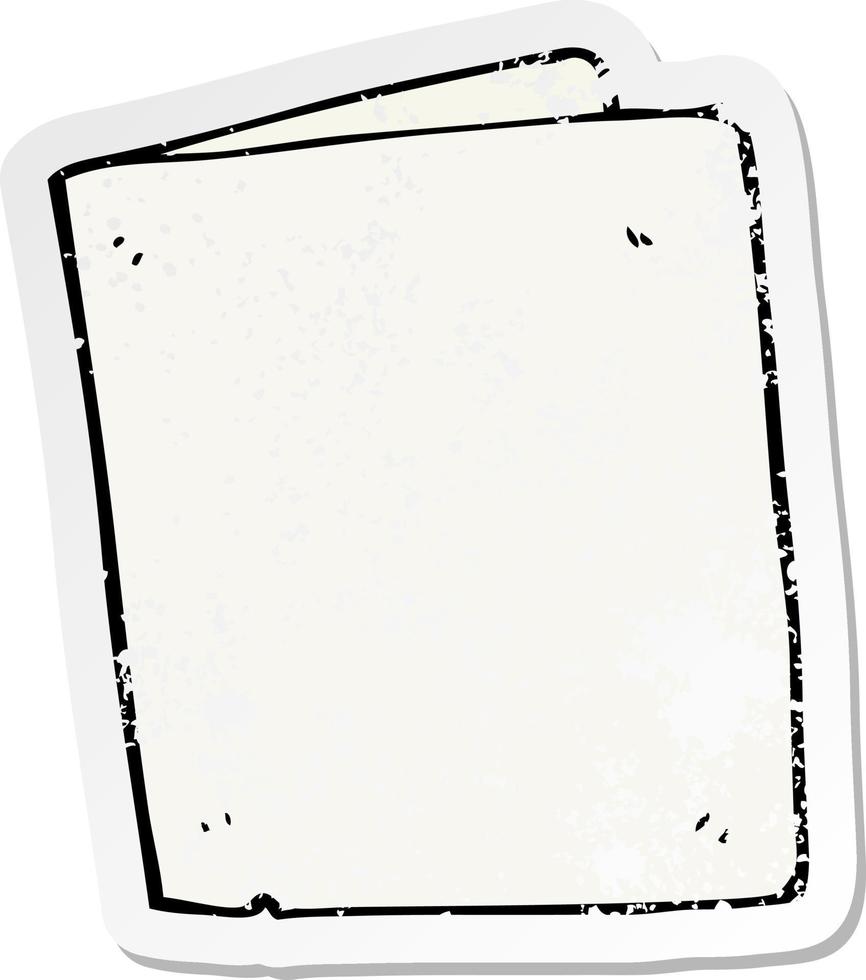 retro distressed sticker of a cartoon folded card vector
