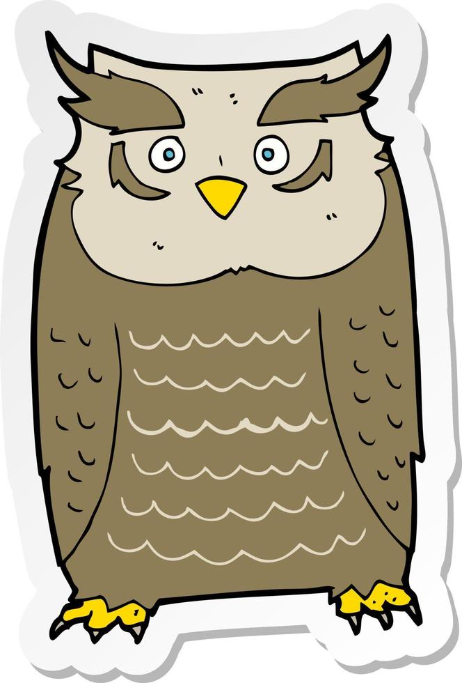 sticker of a cartoon owl 11729709 Vector Art at Vecteezy