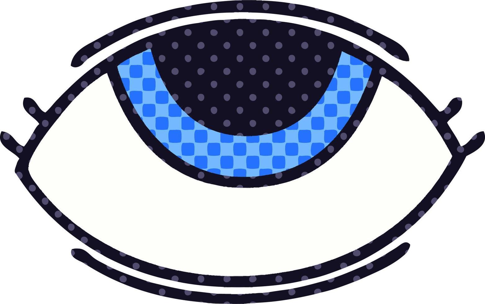 comic book style cartoon eye looking up vector