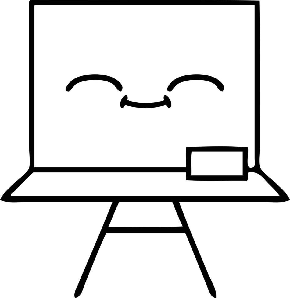 line drawing cartoon white board vector