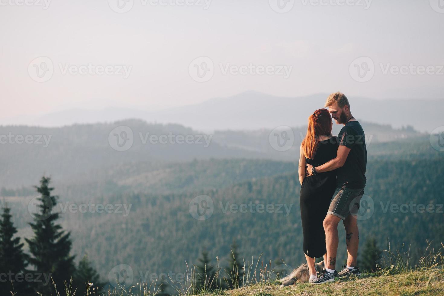 Photo of a couple in the mountains