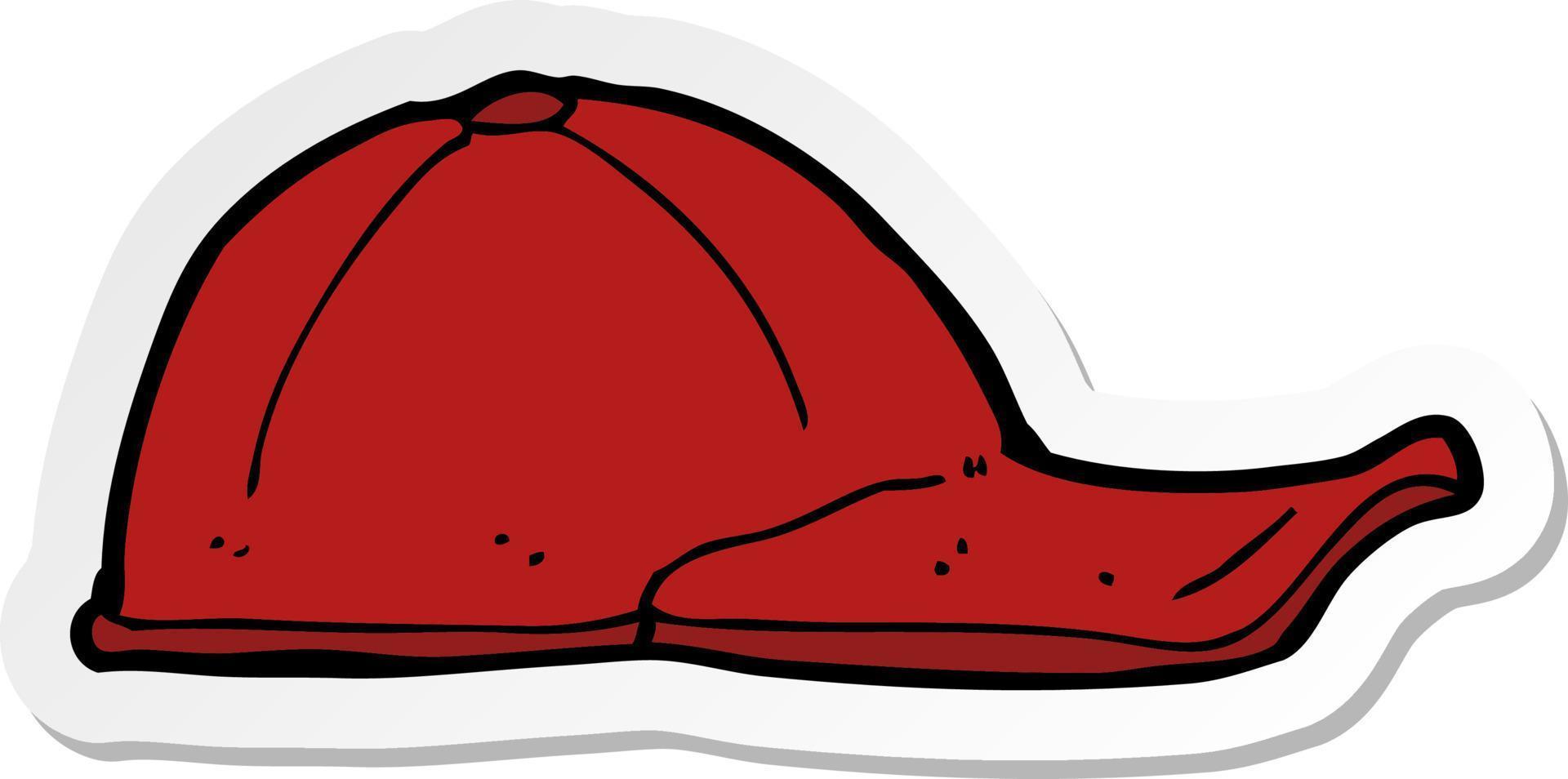 pegatina de una gorra de dibujos animados vector