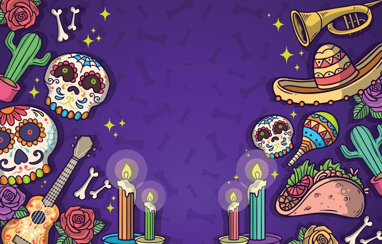 dia de los muertos festividad vector