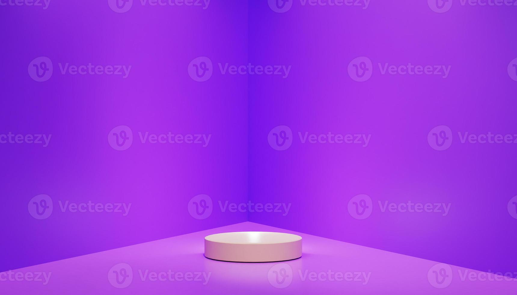 3d magenta podium with minimalist background, fits on fashion and beauty product promotion photo