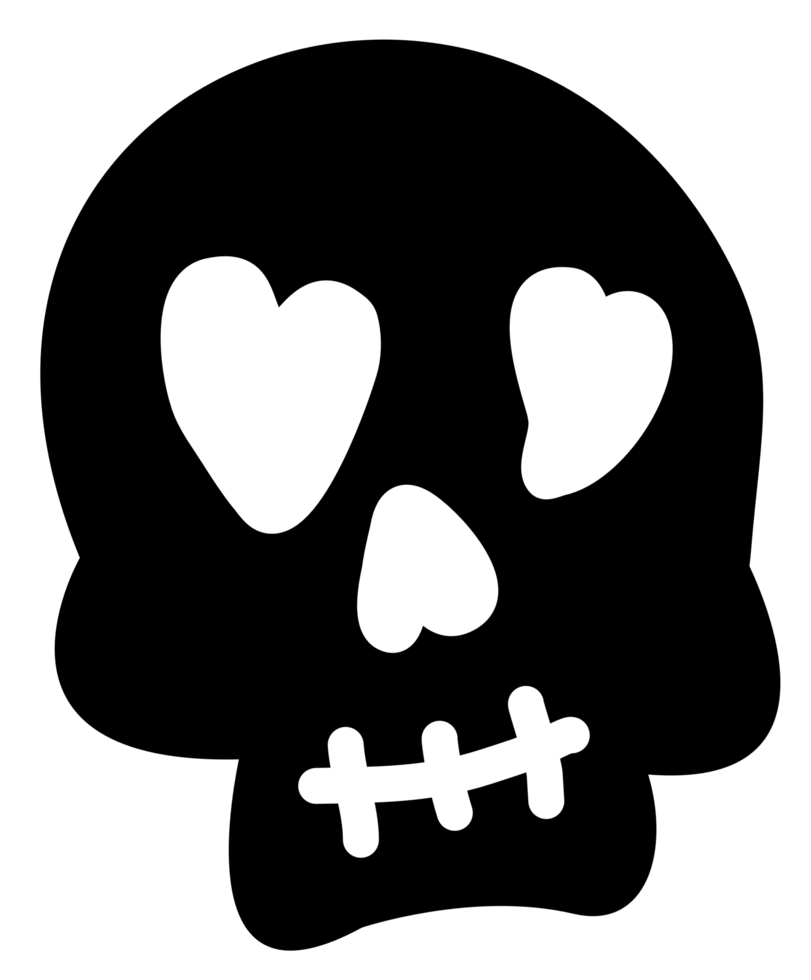 Halloween Skull head Skeleton Silhouette png