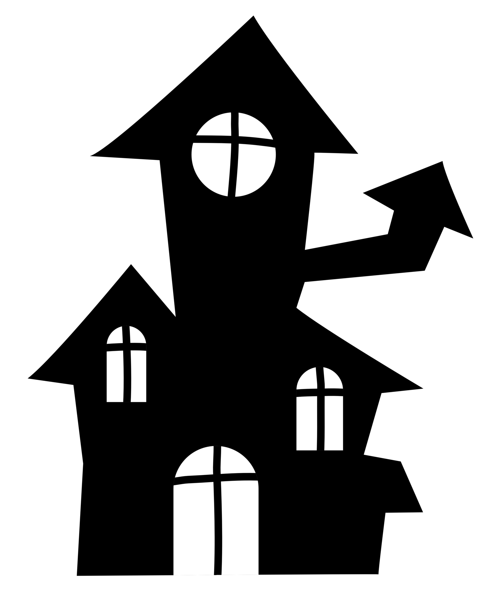 spooky house silhouette