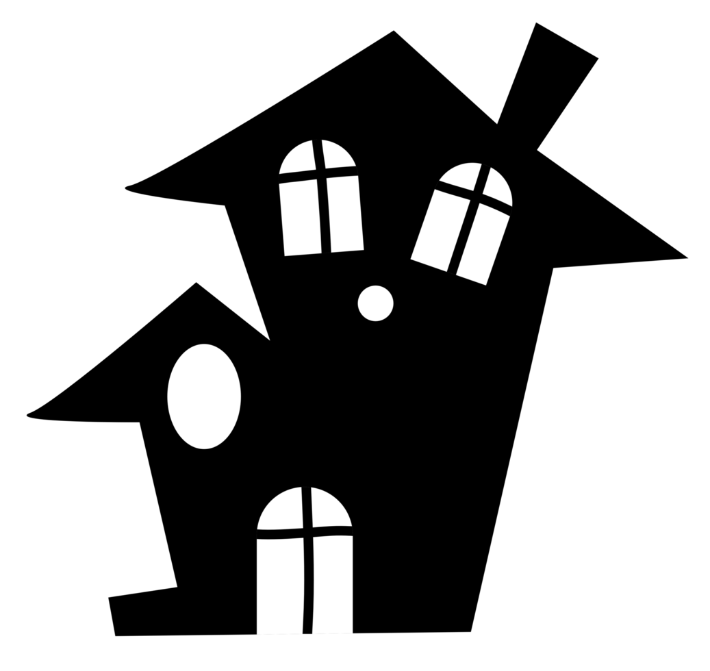 Halloween Scary Haunted House Silhouette png