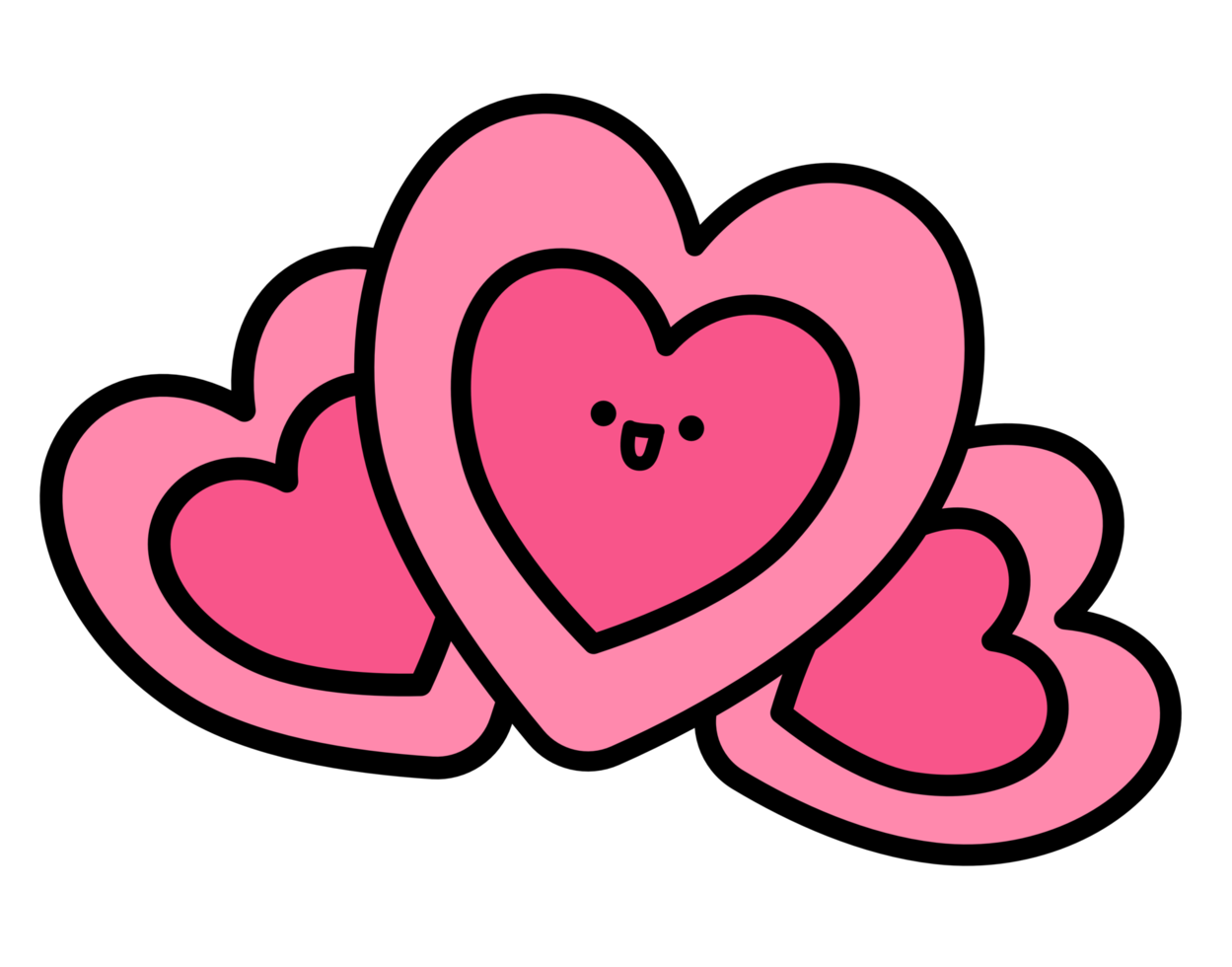 Happy Cute Sticker Decoration png