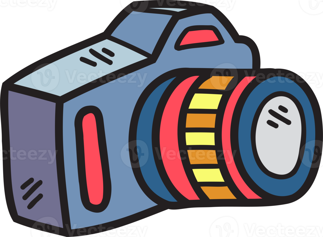 Hand Drawn camera illustration png