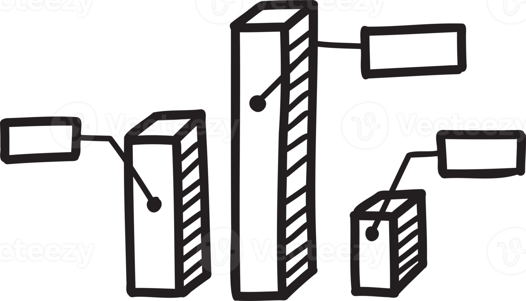 ilustração de gráfico desenhado à mão png