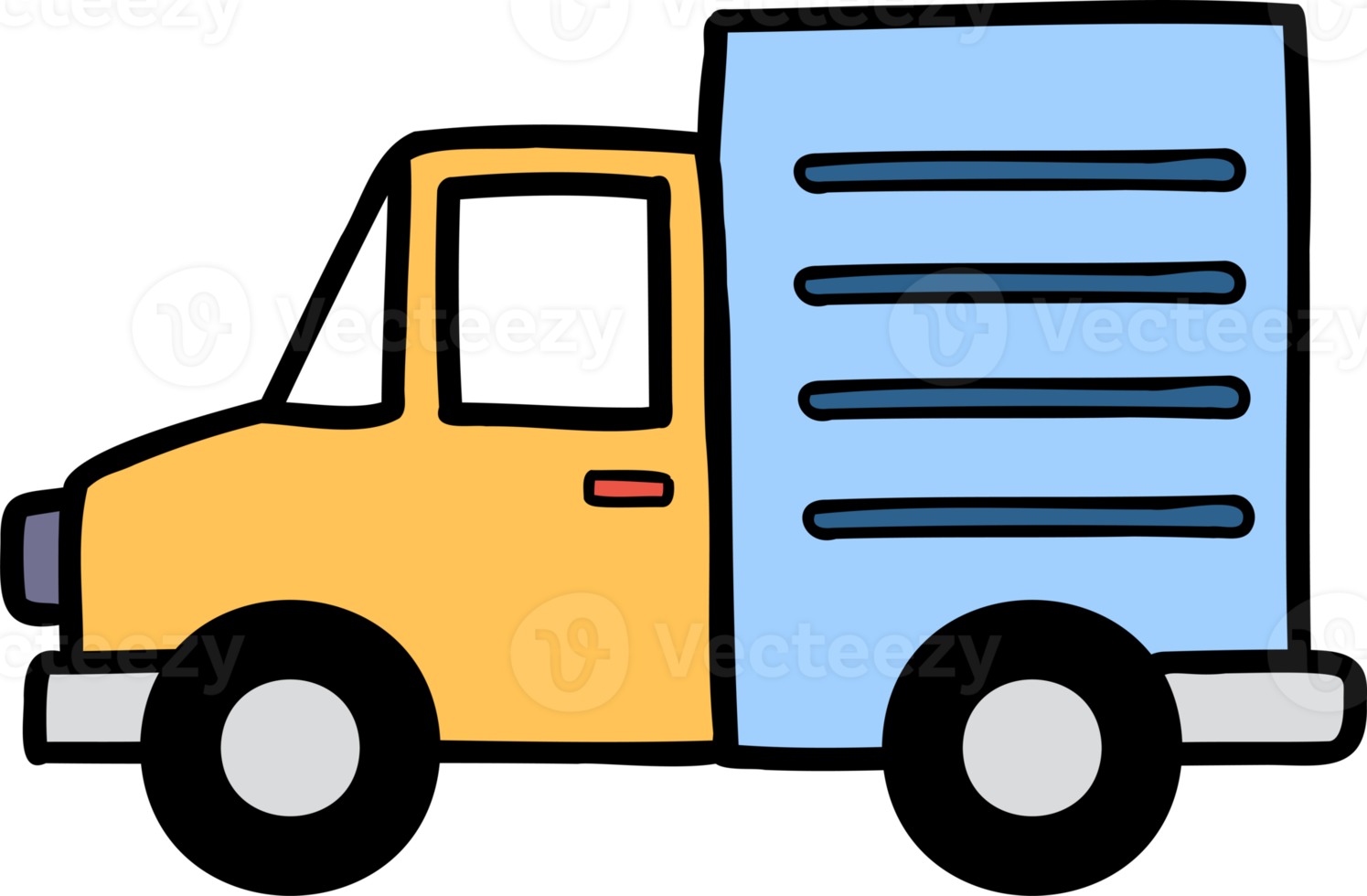 Hand Drawn truck illustration png