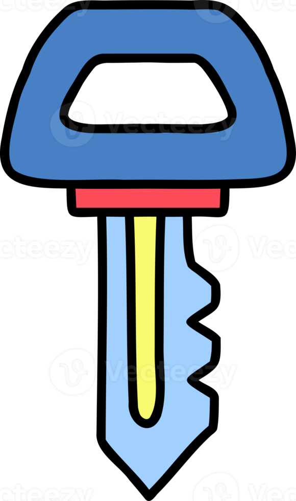 Hand Drawn key illustration png