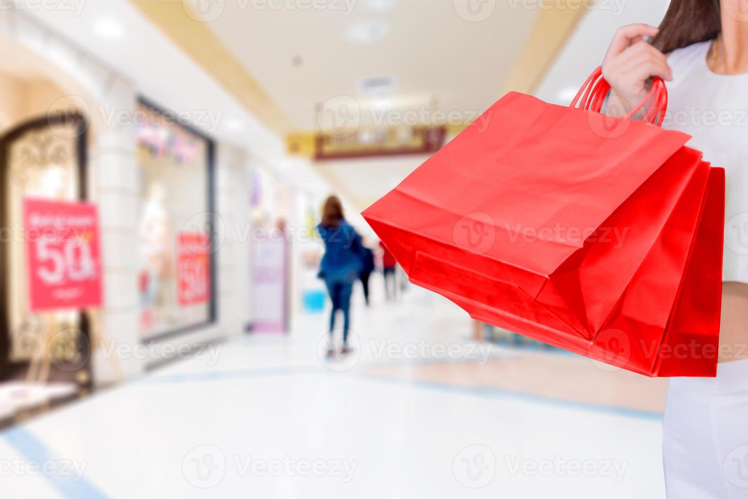 Woman with shopping bags. photo