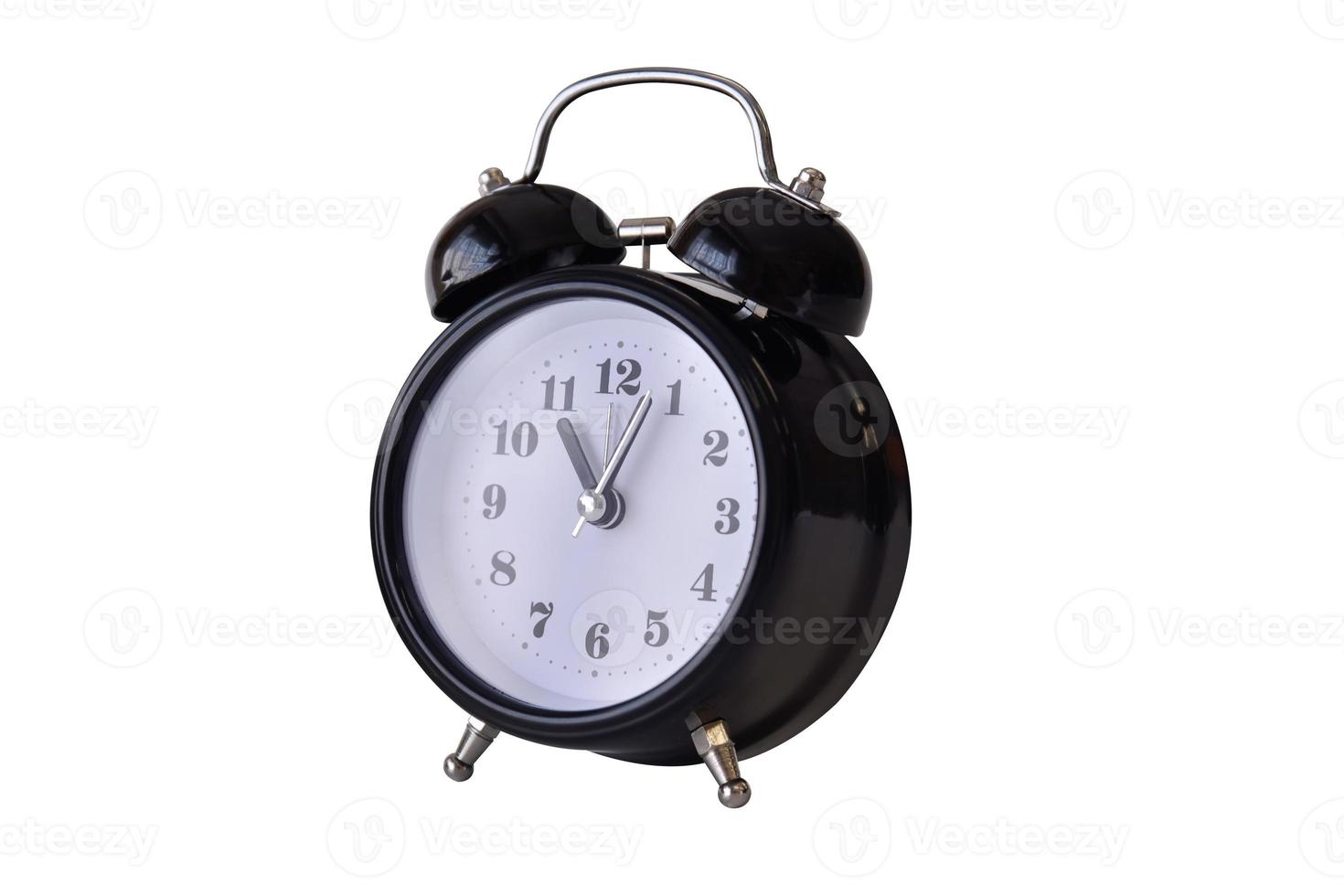 Black alarm clock isolated. photo