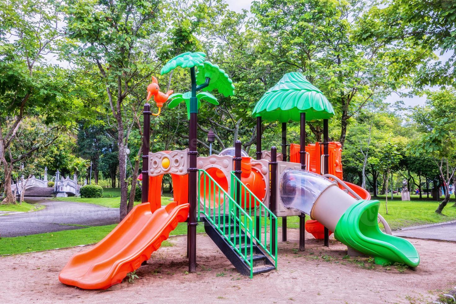 Colorful playground equipment. photo