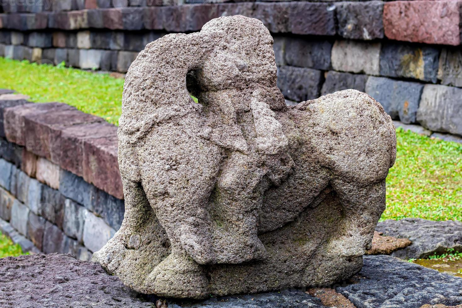 SCULPTURES - Reliefs of historical relics around the western slopes of Mount Lawu, estimated to have been built around the 14th-15th century AD. photo