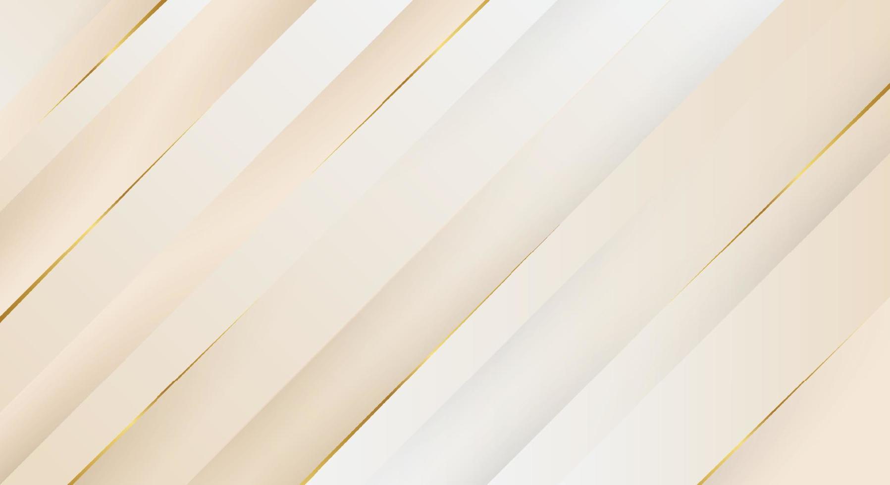 Luxury light cream pastel abstract background combine with golden lines element. vector