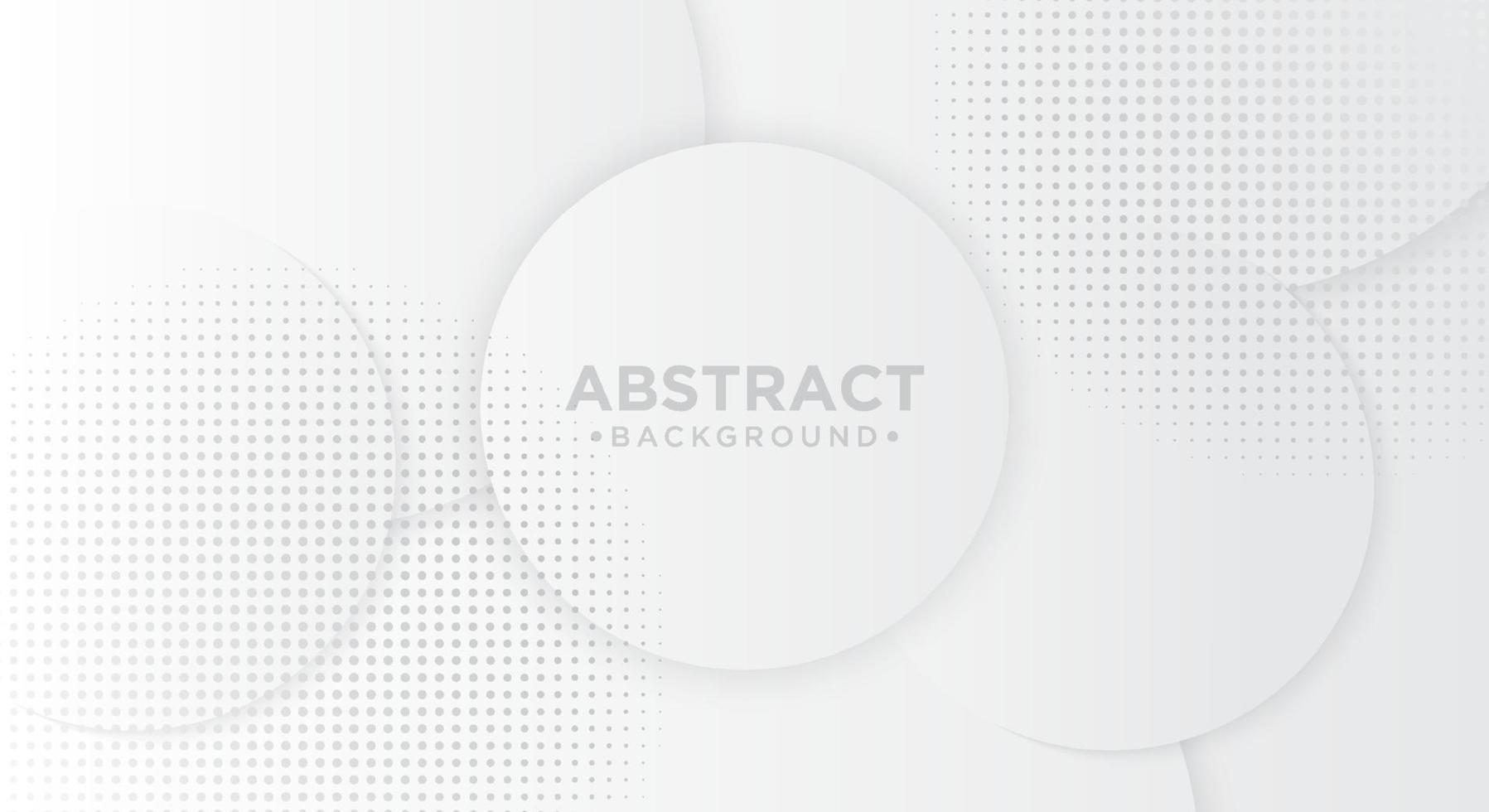 Abstract background white and gray curve circle with halftone. vector