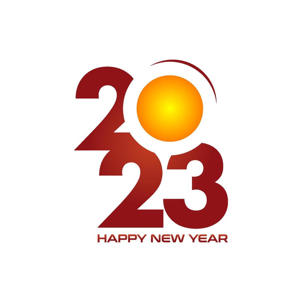 Happy new year 2023. 2023 number. Year 2023 vector illustration. The new year 2023 background.