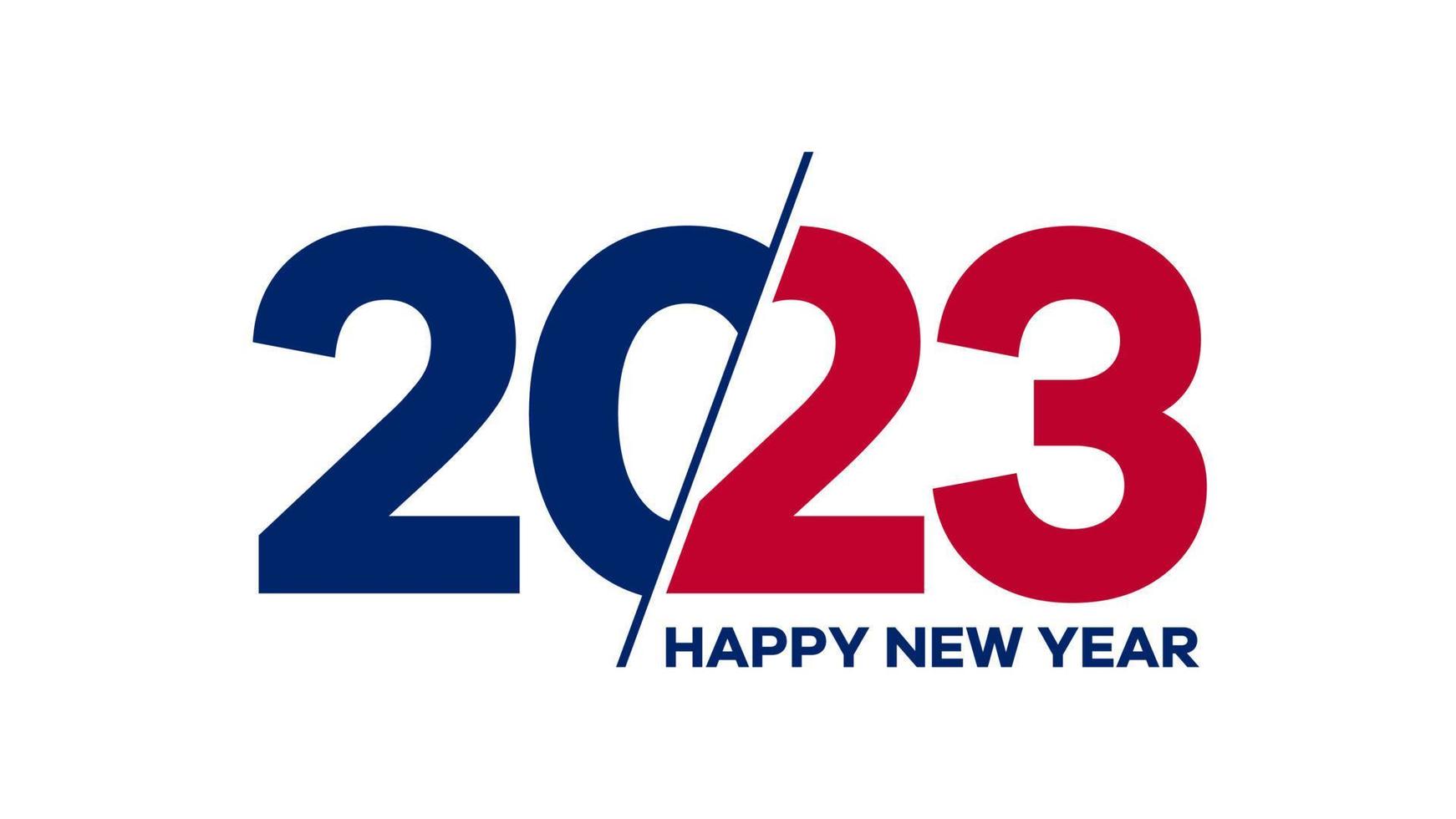 feliz año nuevo 2023. adecuado para saludos, invitaciones, pancartas o diseño de fondo de 2023. ilustración de diseño vectorial vector