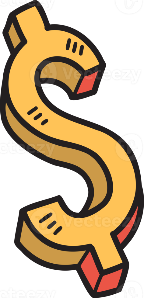 Hand Drawn money symbol illustration png