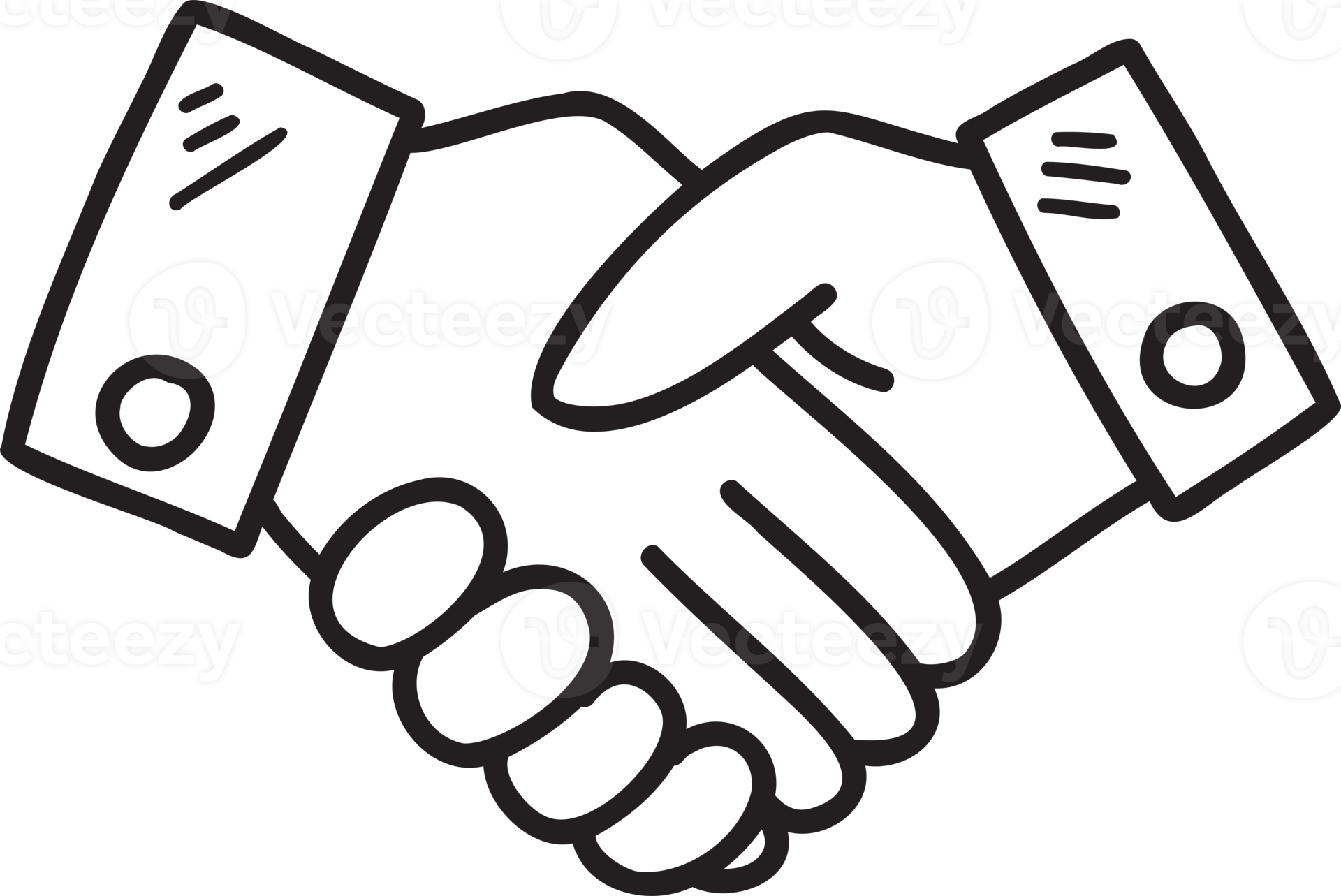 Hand Drawn hand shaking hands illustration 11732503 PNG