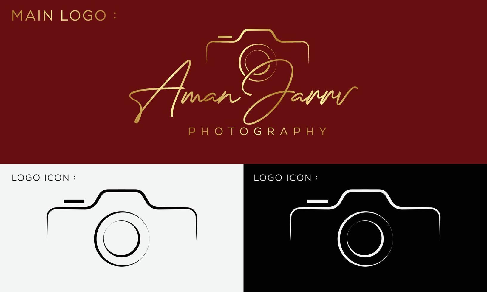 Camera photography logo icon vector template