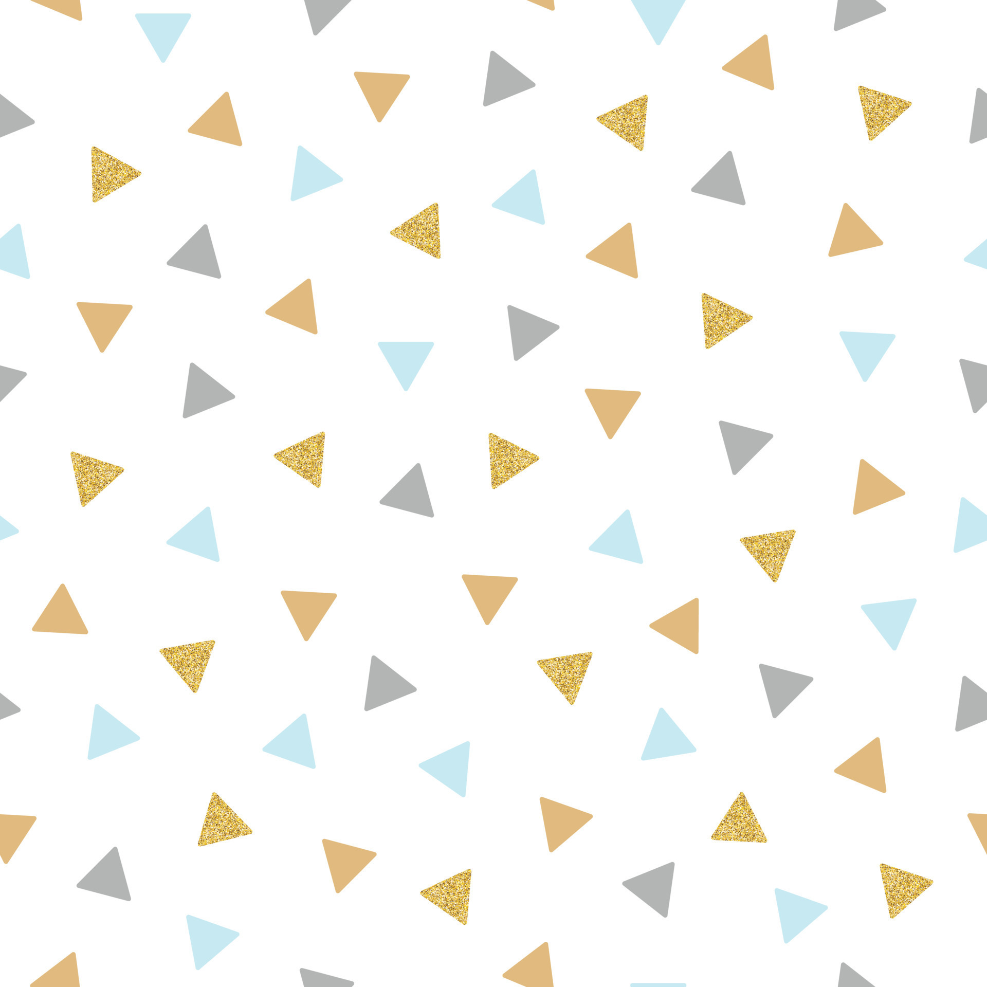 Colourful seamless pattern with repeating triangles in blue and grey