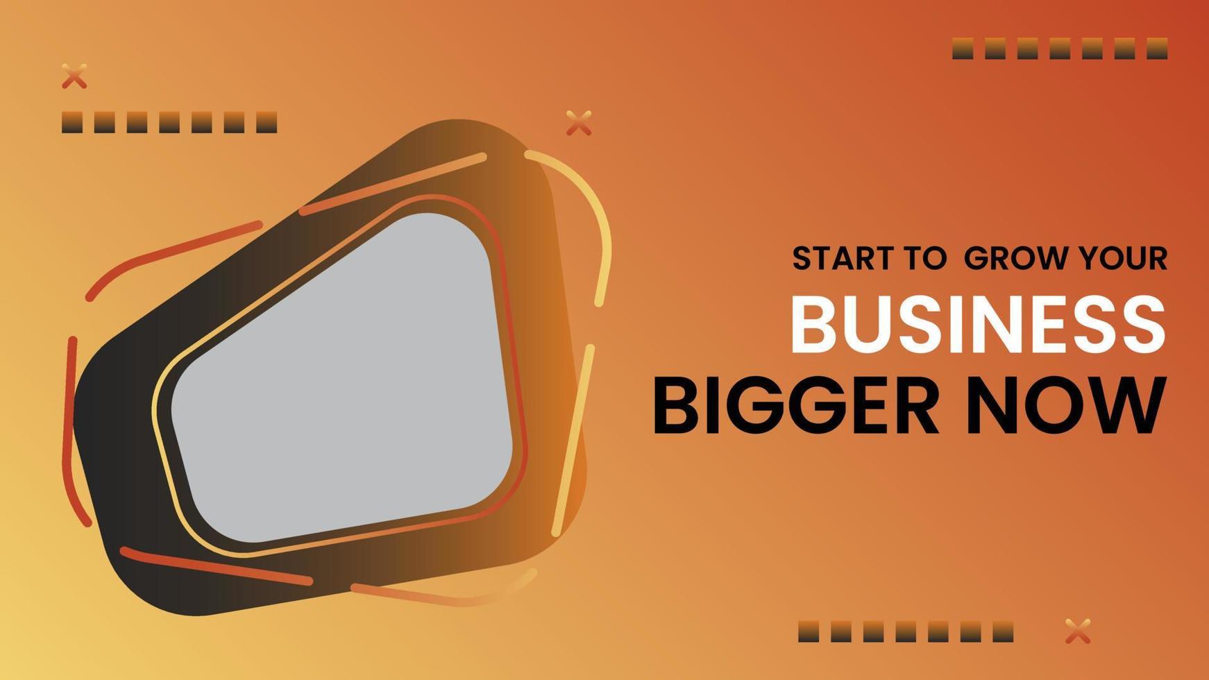 Editable Flat abstract business Video thumbnail vector