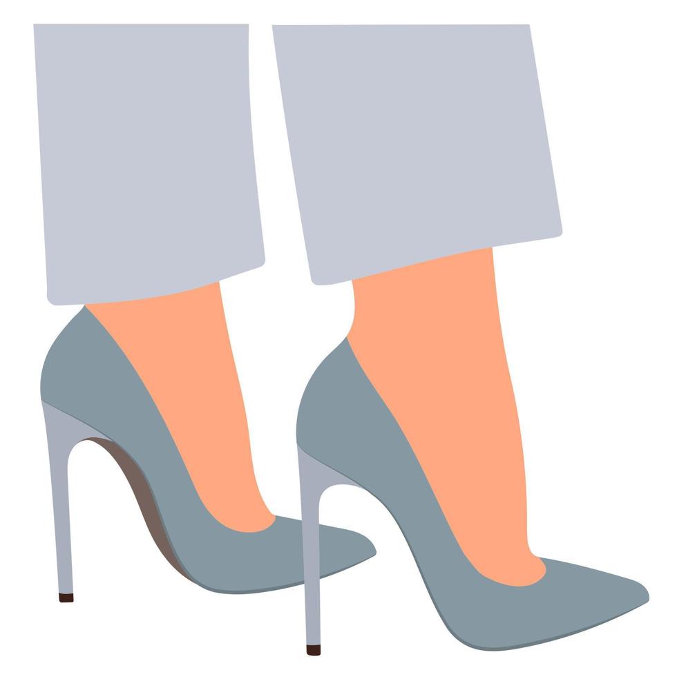 Woman legs in high heel shoes. Women shoe model. Stylish accessory vector