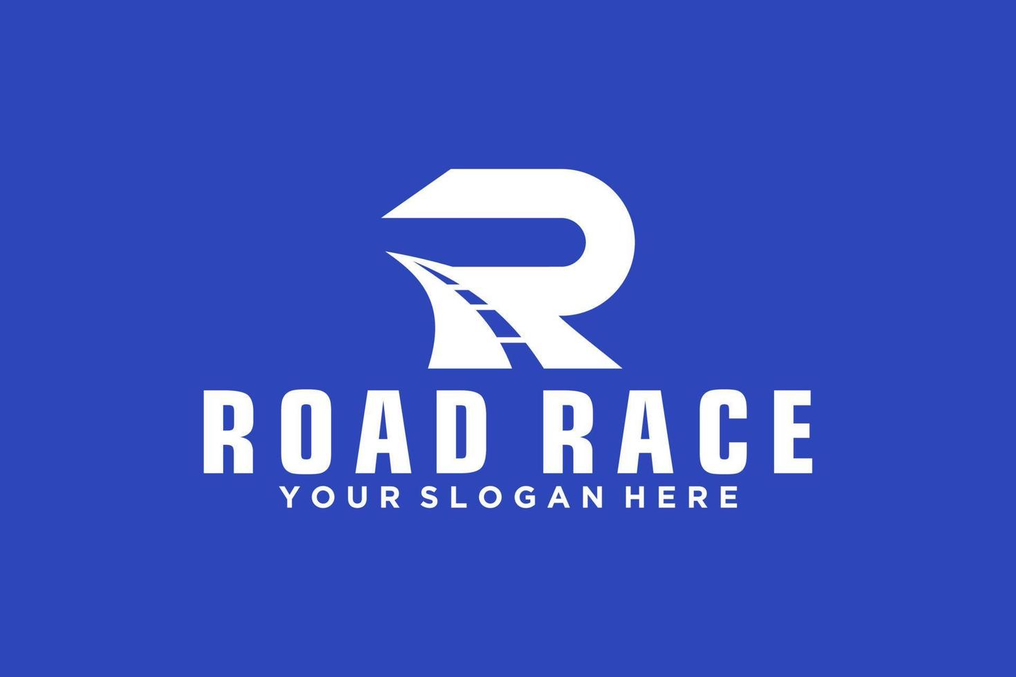 diseño del logotipo de la letra r de combinación de carreteras, para automoción, carreras y taller vector