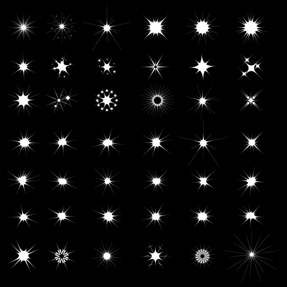 colección de vectores de brillo de estrellas
