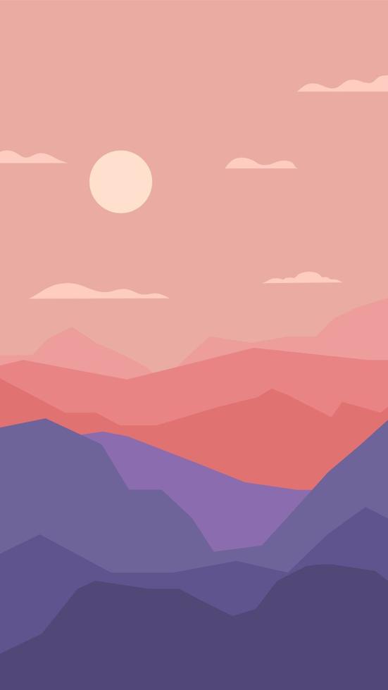 fondos de pantalla paisaje naturaleza plana ilustración vector