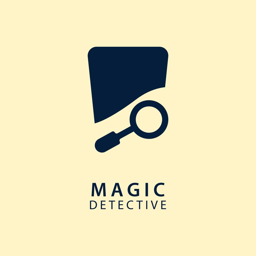 magic hat combination of dektektiv glass vector