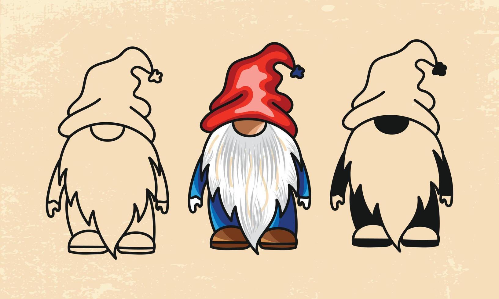 Christmas Gnomes Vector illustration collection