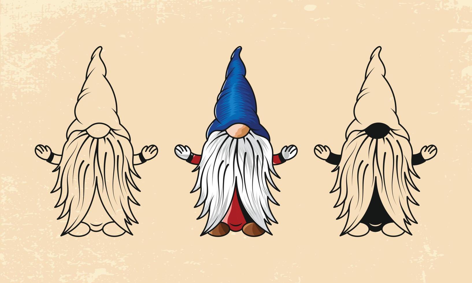 Christmas Gnomes Vector illustration collection