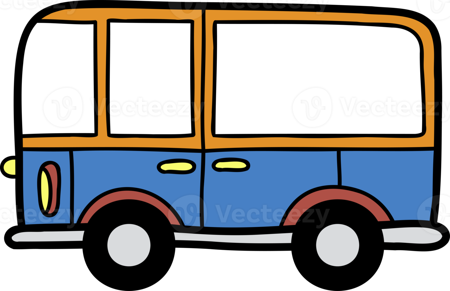 hand dragen buss illustration png