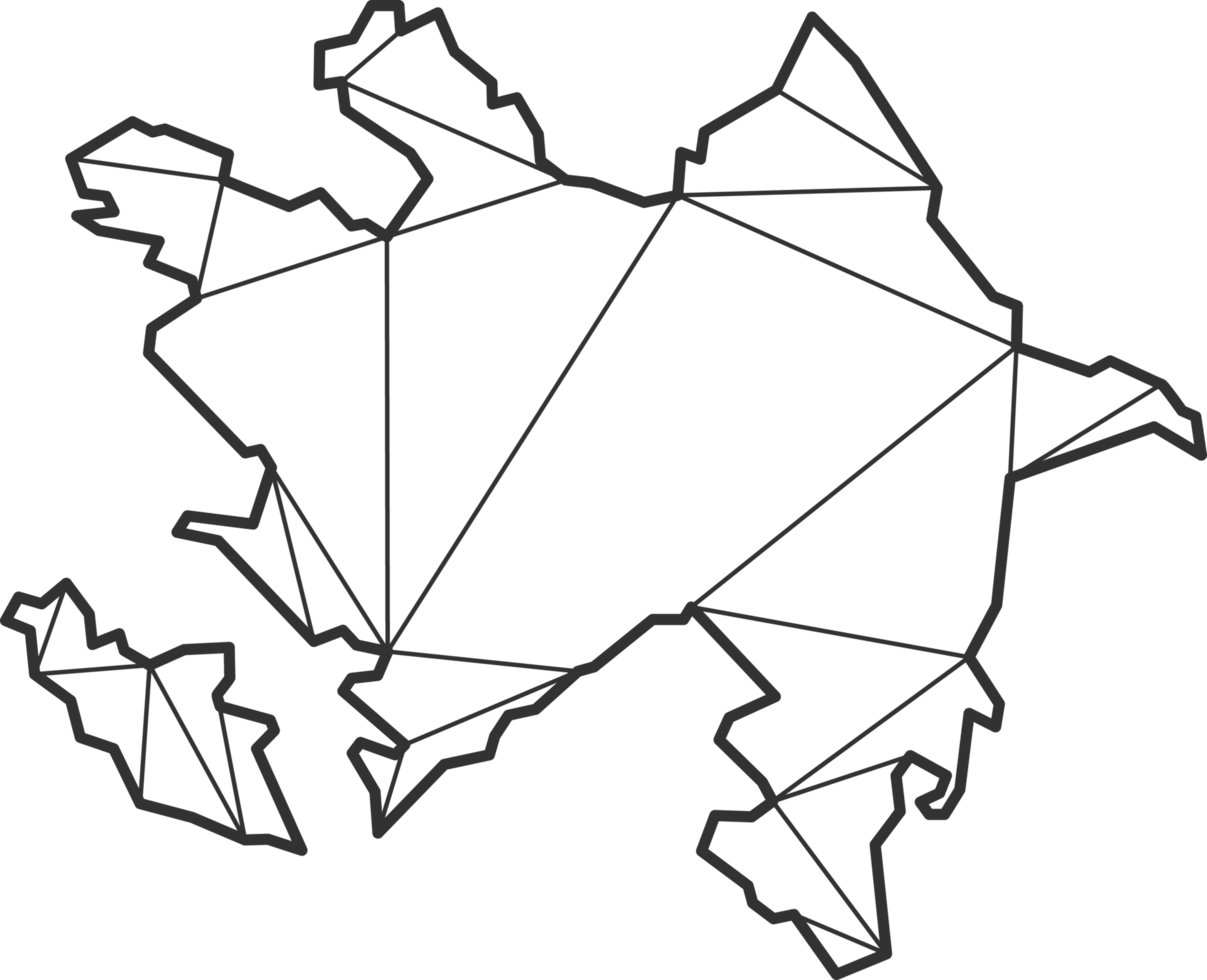 Mosaic triangles map style of Azerbaijan. png