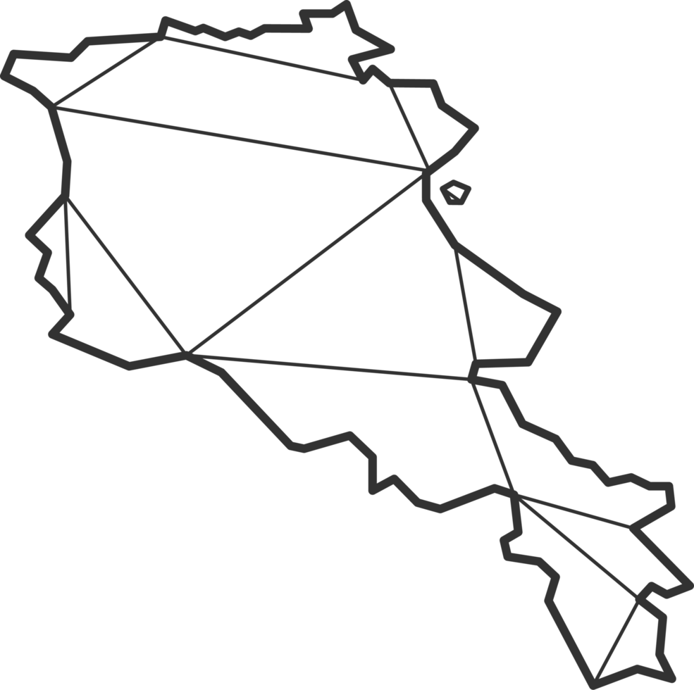 estilo de mapa de triángulos de mosaico de armenia. png