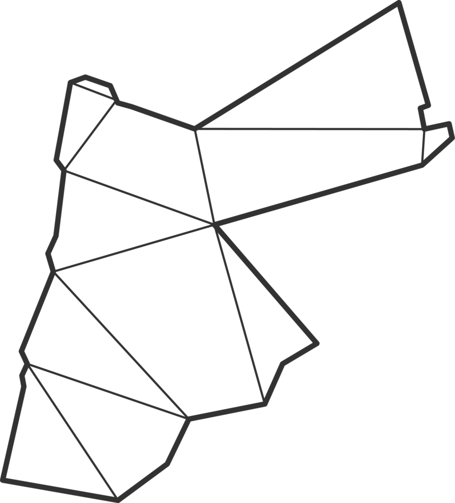 triangles de mosaïque style de carte de la jordanie. png