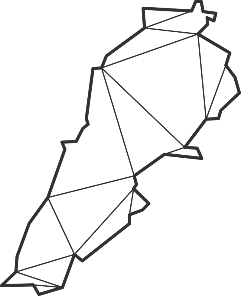 Mosaic triangles map style of Lebanon. png