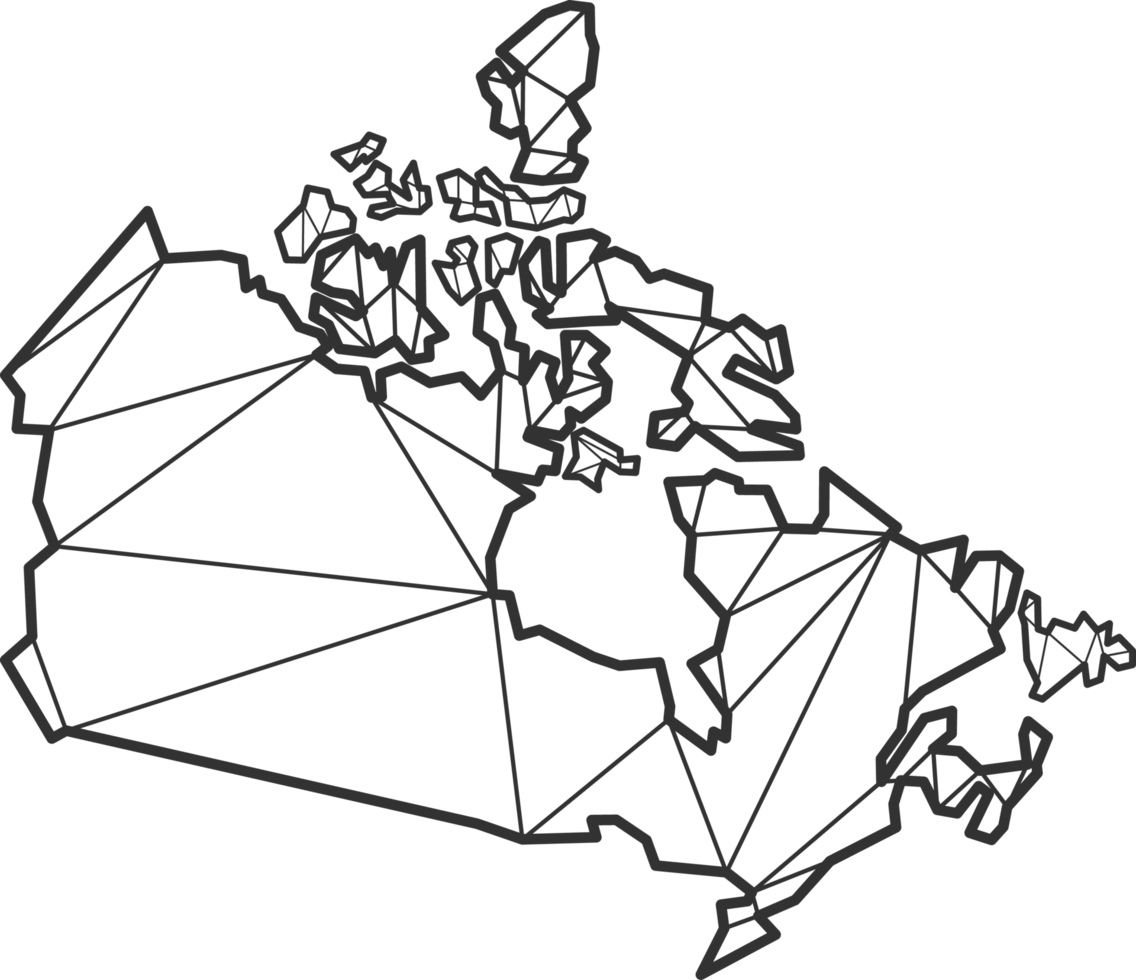 Mosaic triangles map style of Canada. png