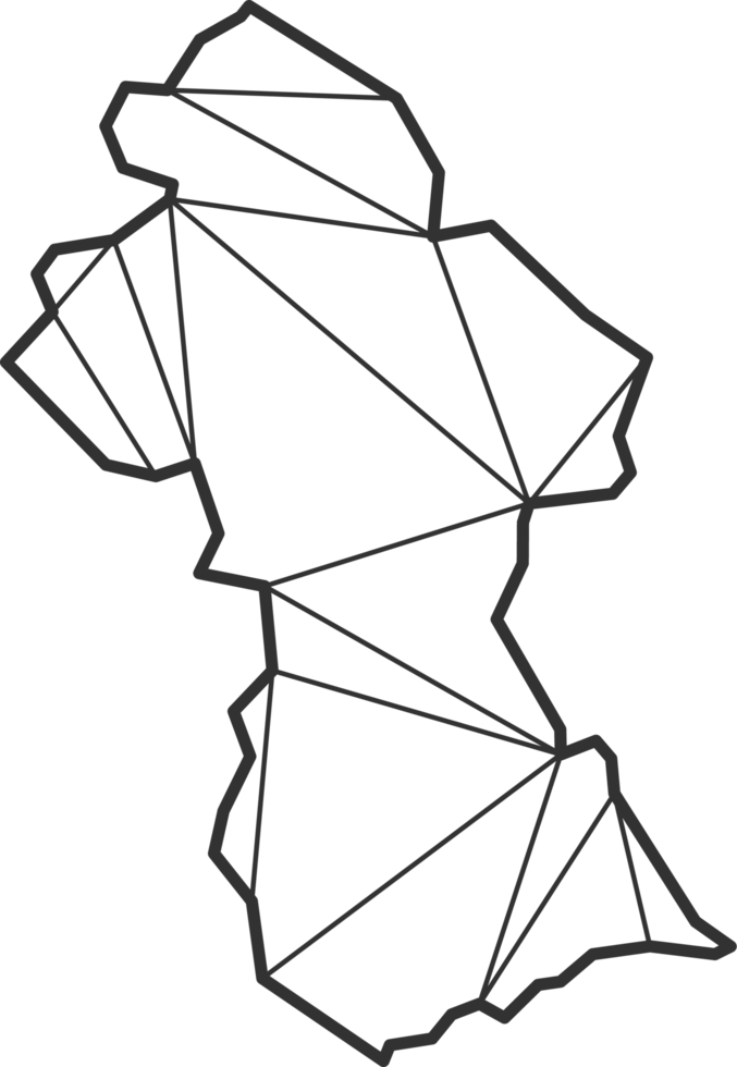Mosaic triangles map style of Guyana. png