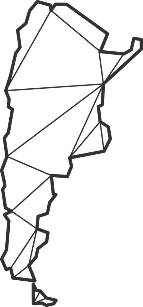 mosaico triangoli carta geografica stile di argentina. png